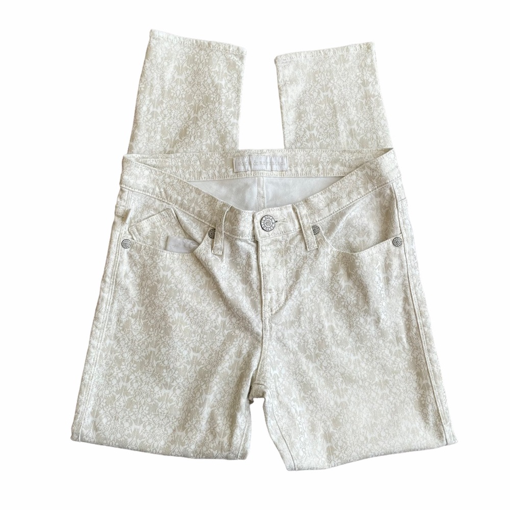 Rock Republic Hamburg Jeans Denim Floral White Gold